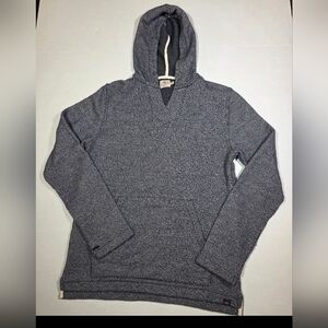 Faherty Whitewater Hoodie Men's S Small Gray Indigo Textured Knit Pullover